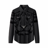 Tigers Wrath Rhinestn Btn LS Shirt BLACK/SILVER