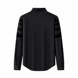 Tigers Wrath Rhinestn Btn LS Shirt BLACK/SILVER