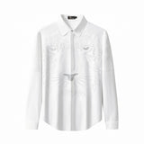 Tigers Wrath Rhinestn Btn LS Shirt WHITE