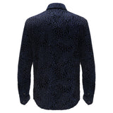 Dinner and Drinks Button-Up Shirt BLACK/BLUE