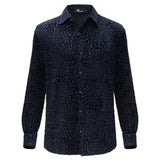 Dinner and Drinks Button-Up Shirt BLACK/BLUE