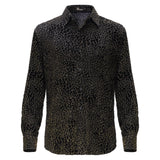 Dinner and Drinks Button-Up Shirt BLACK/GOLD