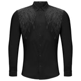 Heavenly Wings Button-Up Shirt BLACK/BLACK