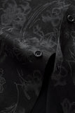 Eminence Floral Jacquard Stitchless LS Shirt BLACK