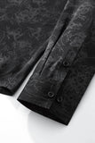 Eminence Floral Jacquard Stitchless LS Shirt BLACK