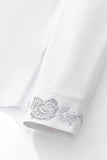 Regal Lace Crystal Dress Shirt WHITE