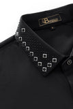 Crystal Geo Trim Shirt BLACK/BLACK
