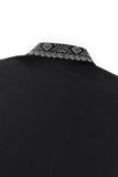 Crystal Geo Trim Shirt BLACK/SILVER