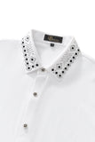 Crystal Geo Trim Shirt WHITE/SILVER