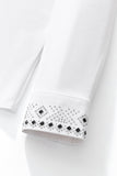 Crystal Geo Trim Shirt WHITE/SILVER