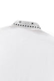 Crystal Geo Trim Shirt WHITE/SILVER