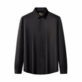 SIGNATURE SATIN STITCHLESS LS Shirt BLACK