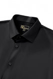 SIGNATURE SATIN STITCHLESS LS Shirt BLACK