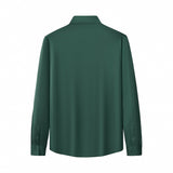 SIGNATURE SATIN STITCHLESS LS Shirt FOREST GREEN