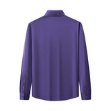 SIGNATURE SATIN STITCHLESS LS Shirt PURPLE