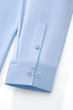 SIGNATURE SATIN STITCHLESS LS Shirt SKY BLUE