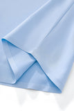 SIGNATURE SATIN STITCHLESS LS Shirt SKY BLUE