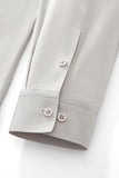 SIGNATURE SATIN STITCHLESS LS Shirt SILVER