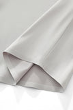 SIGNATURE SATIN STITCHLESS LS Shirt SILVER