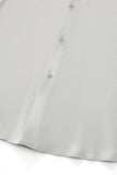 SIGNATURE SATIN STITCHLESS LS Shirt SILVER