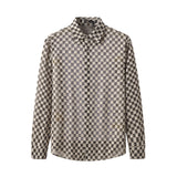 Textured Grid Shirt GREY