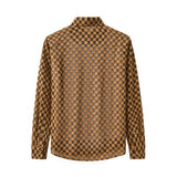 Textured Grid Shirt KHAKI