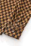Textured Grid Shirt KHAKI