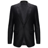 Men’s Elegant Black Textured Blazer BLACK