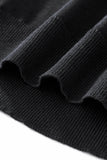 Halo Contrast Collar Knit LS BLACK