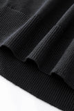 Axis Contrast Stitch Knit LS BLACK
