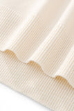 Axis Contrast Stitch Knit LS IVORY