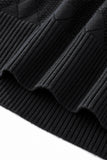 Textura Diamond Knit LS BLACK