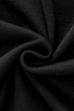 Marquee Cable Knit Cardigan LS BLACK