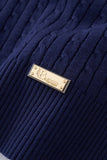 Marquee Cable Knit Cardigan LS NAVY