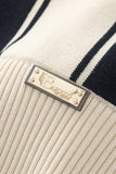 Vanguard Stripe Knit Polo LS IVORY