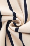 Imperial Stripe Knit Polo LS IVORY
