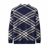 Paramount Lattice Knit Polo LS NAVY