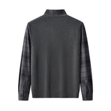 Dual-Layer Knit Fusion LS Sweater Shirt + Plaid Parade GREY/BLUE