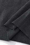 Dual-Layer Knit Fusion LS Sweater Shirt GREY