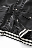 Prestige Varsity PU Jacket BLACK
