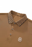 Monogram Trim Performance Polo - El baron KHAKI