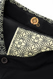 Pattern Trim Performance Polo – El Baron BLACK