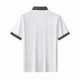 Pattern Trim Performance Polo – El Baron WHITE