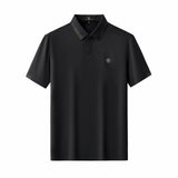 Perforated Collar Performance Polo – El Baron BLACK/GOLD