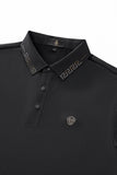 Perforated Collar Performance Polo – El Baron BLACK/GOLD