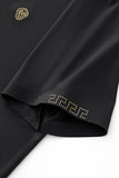Perforated Collar Performance Polo – El Baron BLACK/GOLD