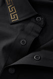 Perforated Collar Performance Polo – El Baron BLACK/GOLD