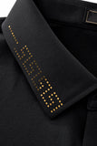Perforated Collar Performance Polo – El Baron BLACK/GOLD