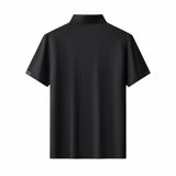 Perforated Collar Performance Polo – El Baron BLACK/SILVER
