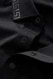 Perforated Collar Performance Polo – El Baron BLACK/SILVER